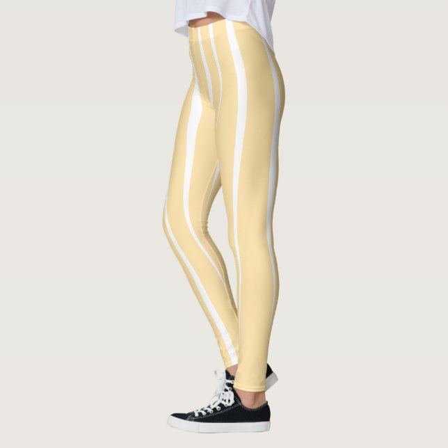 Leggings Flammes blanches écailleuses Beige (Gauche)