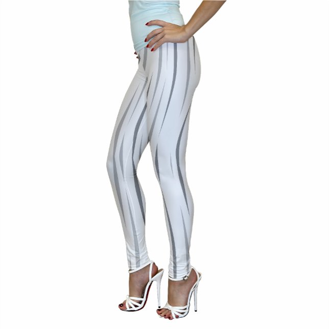 Leggings Flammes blanches organiques uniques adorables (Casual Wear Woman Leggins)