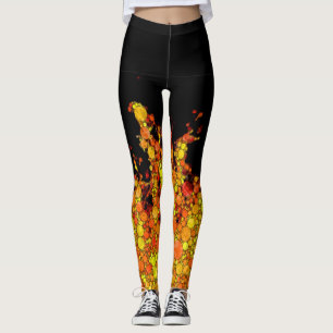Leggings Flammes de feu noir cool