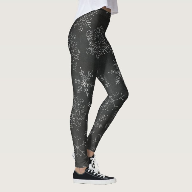 Leggings Flammes de neige à lunettes géantes sur les pattes (Droite)