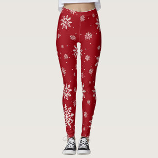 Leggings Flammes de neige de Noël hiver Gradient pattes amu