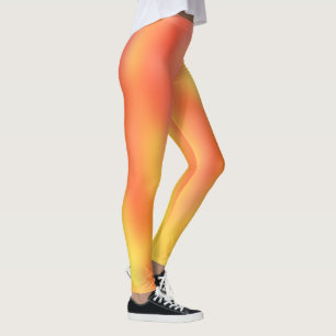 Leggings Flammes rouge orange coloré Motif dégradé