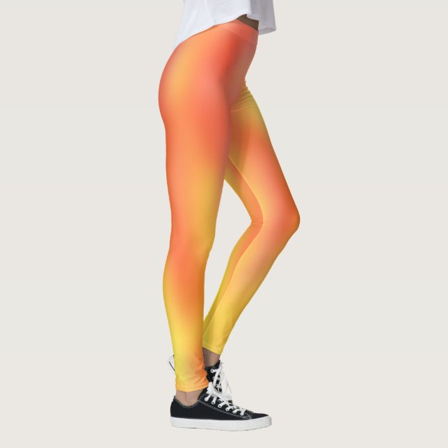 Leggings Flammes rouge orange coloré Motif dégradé (Droite)