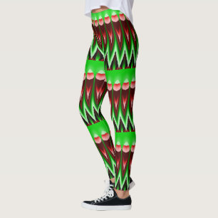 Leggings Flammes rouges et vertes