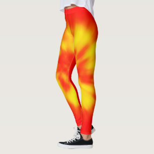 Leggings Flares solaires rouges et jaunes Chic, Volcano écl