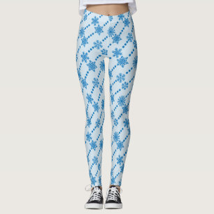 Leggings Flèche de neige bleue