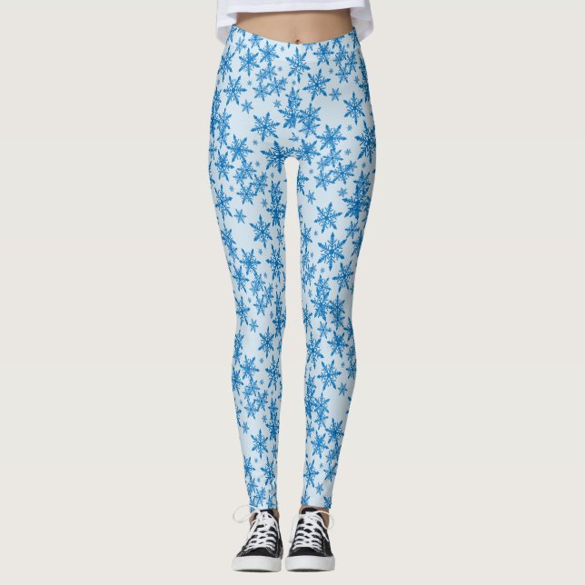 Leggings Flèche de neige bleue (Devant)