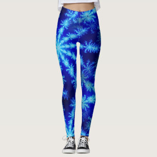 Leggings Flèche de neige bleue Psychedélique Mandelbrot Fra