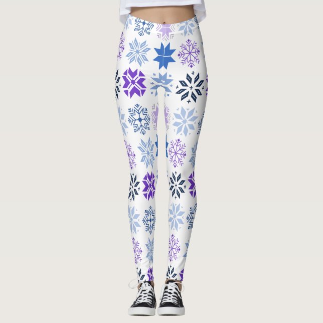 Leggings Flèche de neige scandinave (Devant)