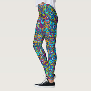 Leggings Flèches Abstraites rétro colorées