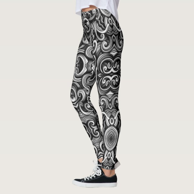 Leggings Flèches d'énergie en argent (Gauche)