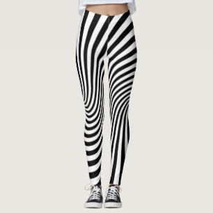 Leggings Flèches d'illusion optique B&W