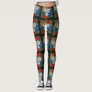 Leggings Fleur alpine suisse d'edelweiss