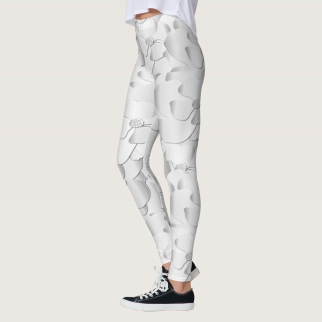 Leggings Fleur argentée (Gauche)