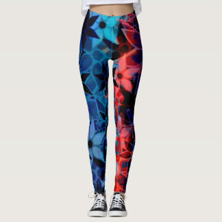 Leggings Fleur Bleu Rouge