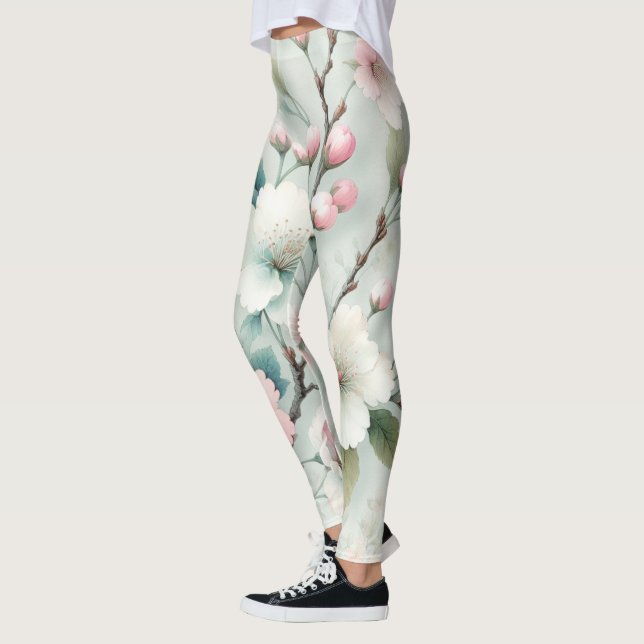 Leggings Fleur de cerise (Gauche)