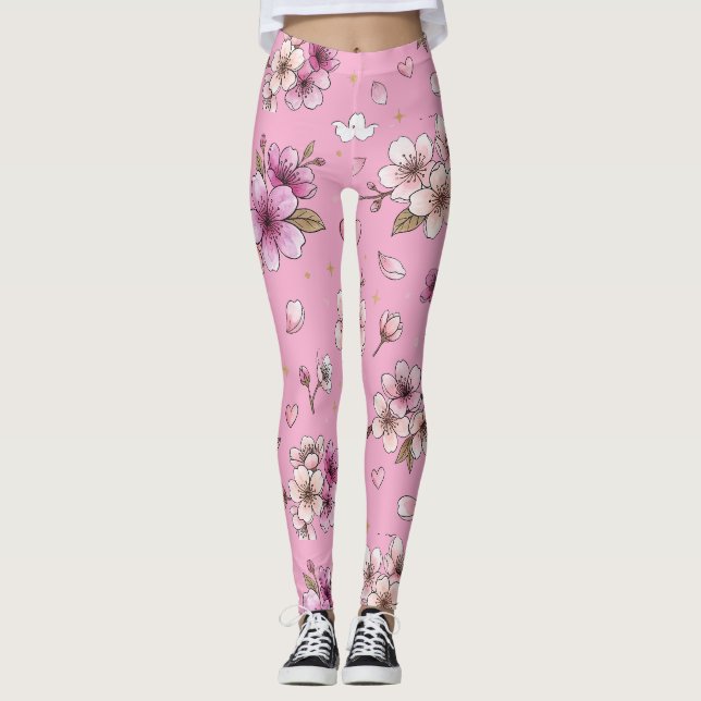 Leggings Fleur de cerisier (Devant)