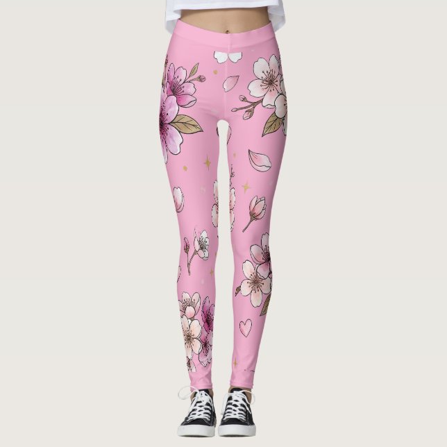 Leggings Fleur de cerisier (Devant)