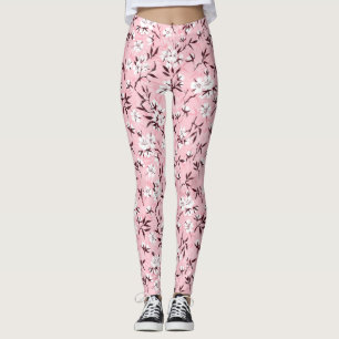 Leggings Fleur de cerisier blanc