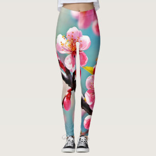 Leggings Fleur de cerisiers en fleurs au printemps