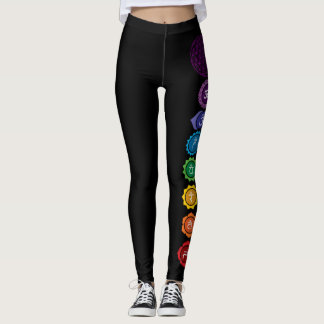 Leggings Fleur de Chakra des guêtres de reiki de yoga de la