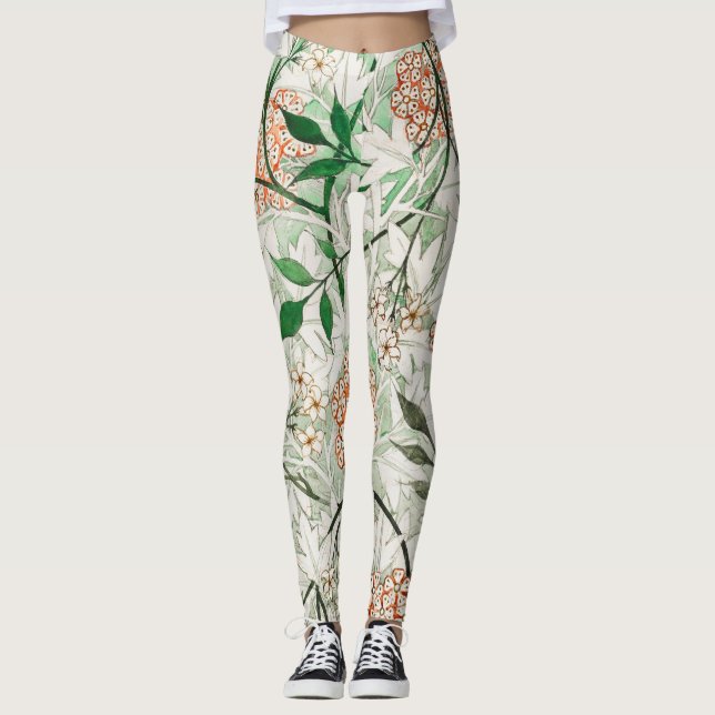 Leggings Fleur de jasmin de William Morris (Devant)