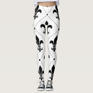 Leggings Fleur De Lis Motif
