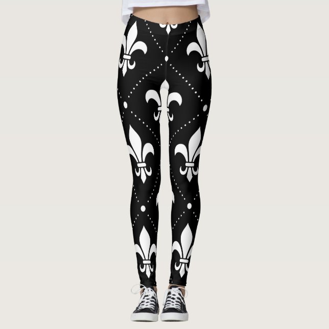 Leggings Fleur De Lis Motif (Devant)
