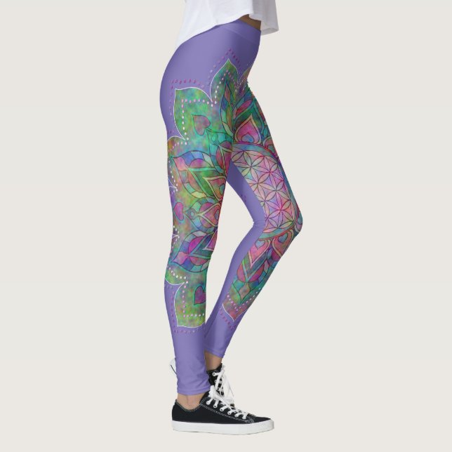 Leggings Fleur de Vie - Mandala Indien 7c (Droite)