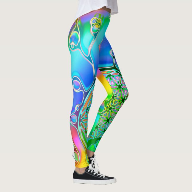Leggings Fleur de Vie - Manières Colorées 1 (Droite)