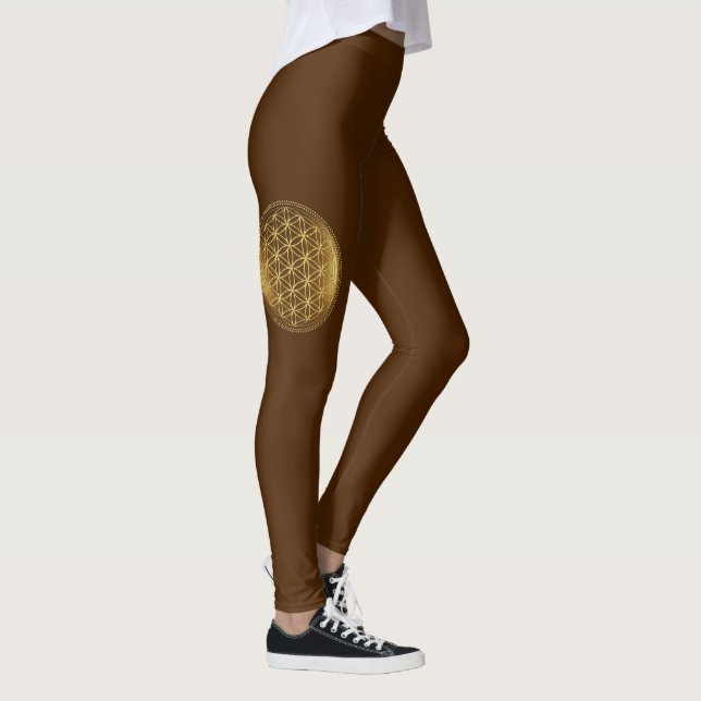 Leggings FLEUR DE VIE - Médaillon de Géométrie Sacrée 1 (Droite)