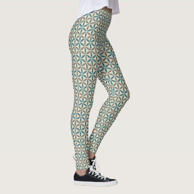 Leggings Fleur de vie - motif de timbre - BG 1 (Droite)
