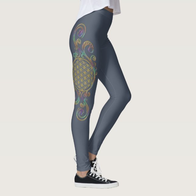 Leggings Fleur de Vie - Spirales Ornements 1 (Droite)