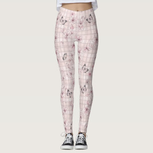 Leggings Fleur d'élégant papillon (4)