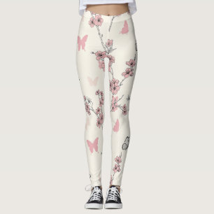 Leggings Fleur d'Élégant Papillon (9)