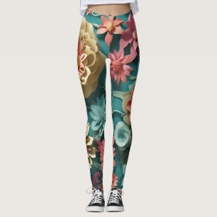 Leggings Fleur éclate Flore Explosion Leger