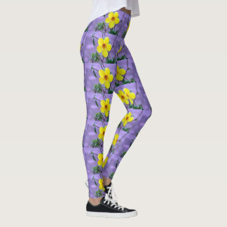 Leggings Fleur jaune sport Personnalisez Destiny Destiny De