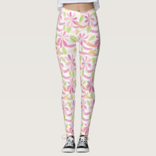 Leggings Fleur pastel rétro (2)