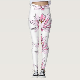 Leggings Fleur rose illustrée