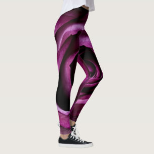 Leggings Fleur Rose violet