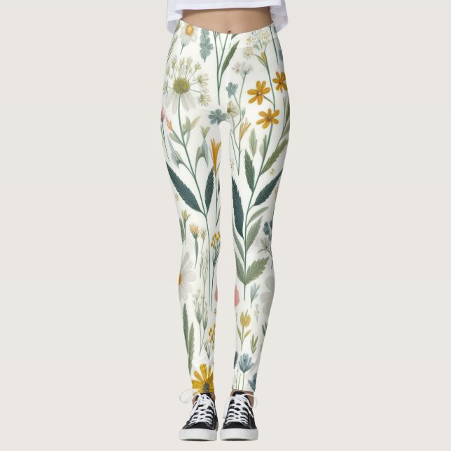 Leggings Fleur sauvage (Devant)