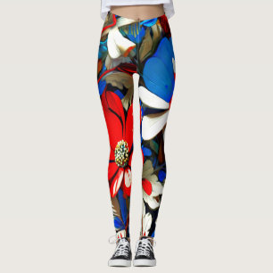 Leggings Fleur sauvage vifs