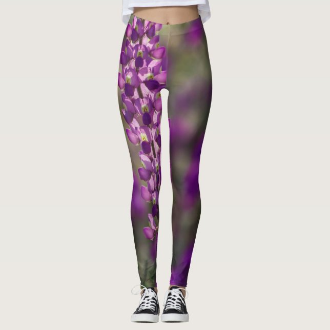 Leggings fleur violette (Devant)