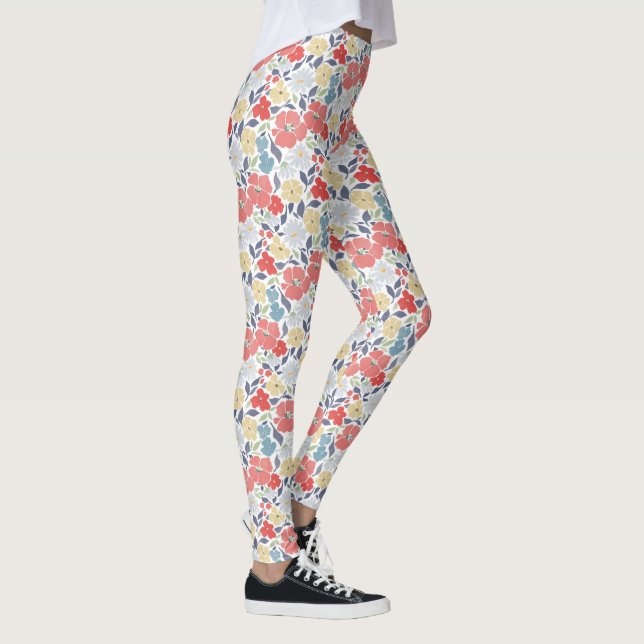 Leggings Fleuris Abricot (Droite)