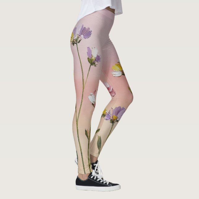 Leggings Fleuris Pastel Esthétiques de Fleurs Sauv (Droite)