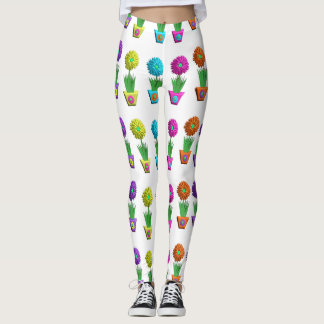 Leggings Fleurs 3D dans les pots