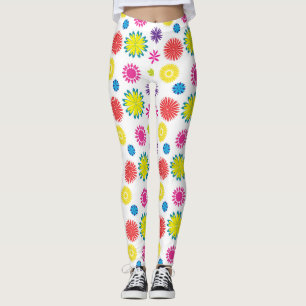 Leggings Fleurs amusantes Jardin coloré Fiesta