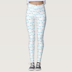 Leggings Fleurs Bleues Ciel Lumineux, Petite Impression Flo