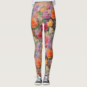 Leggings Fleurs colorées de ressort