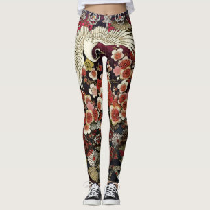 Leggings Fleurs crêtées de grue